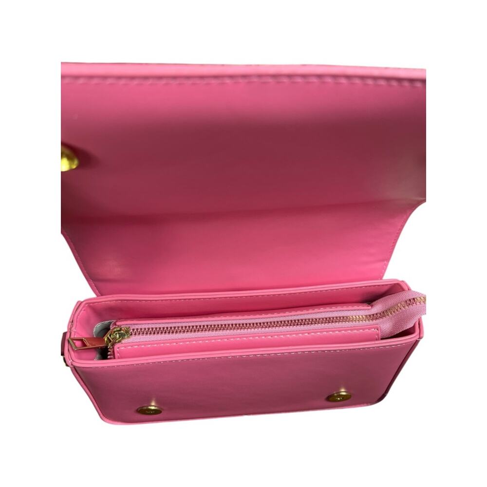 Designer Pink V Logo Shoulder Crossbody Bag - Picture 7 of 15